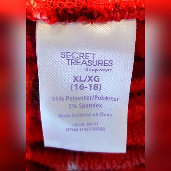 Secret Treasures Pajama Set Women Sz XL Christmas - Picture 7 of 15